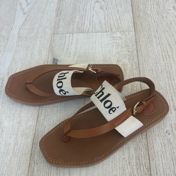 Chloe Brown Woody Thong Slingback Flat
Sandals - Picture 2 of 3